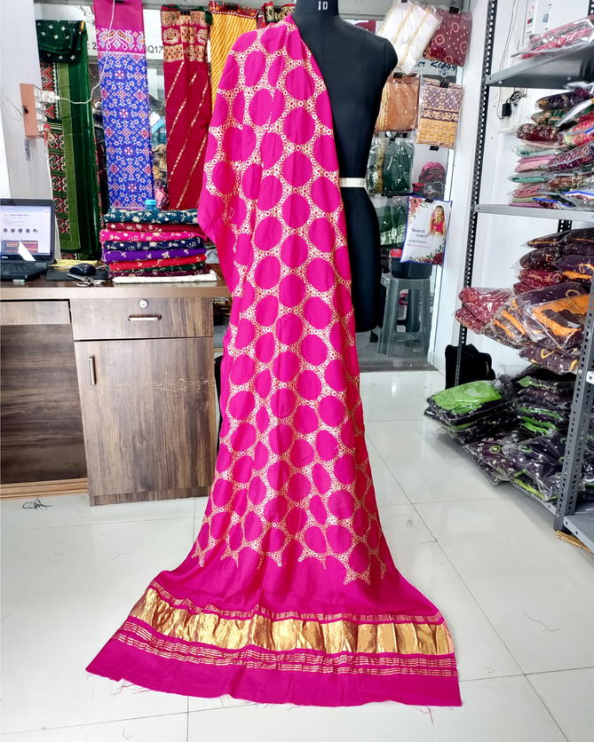 Lagadi Patta Chanderi Silk Designer Dupatta Wholesale Shop In Surat
